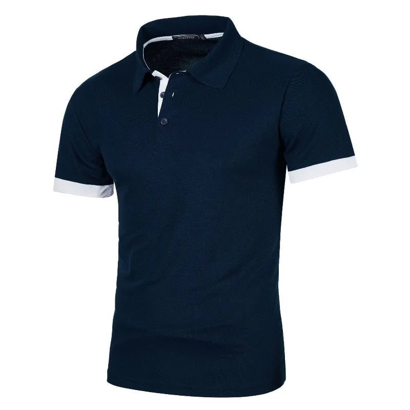 Summer Polo Tee Shirts Men's Short Sleeve Quick Dry T-shirt Breathable Work Shirt Fishing Hiking Golf Polos Top Man