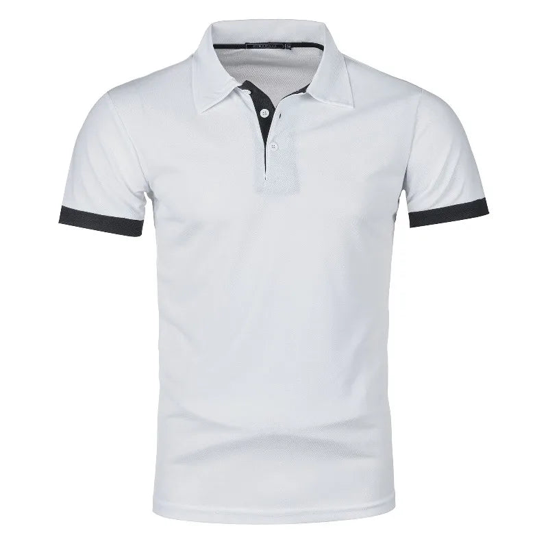Summer Polo Tee Shirts Men's Short Sleeve Quick Dry T-shirt Breathable Work Shirt Fishing Hiking Golf Polos Top Man