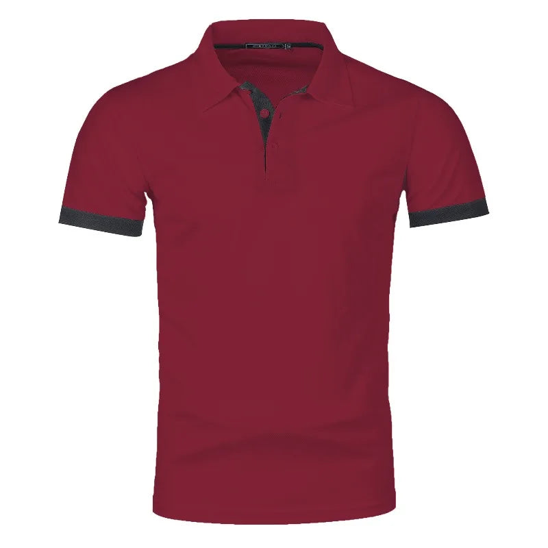 Summer Polo Tee Shirts Men's Short Sleeve Quick Dry T-shirt Breathable Work Shirt Fishing Hiking Golf Polos Top Man