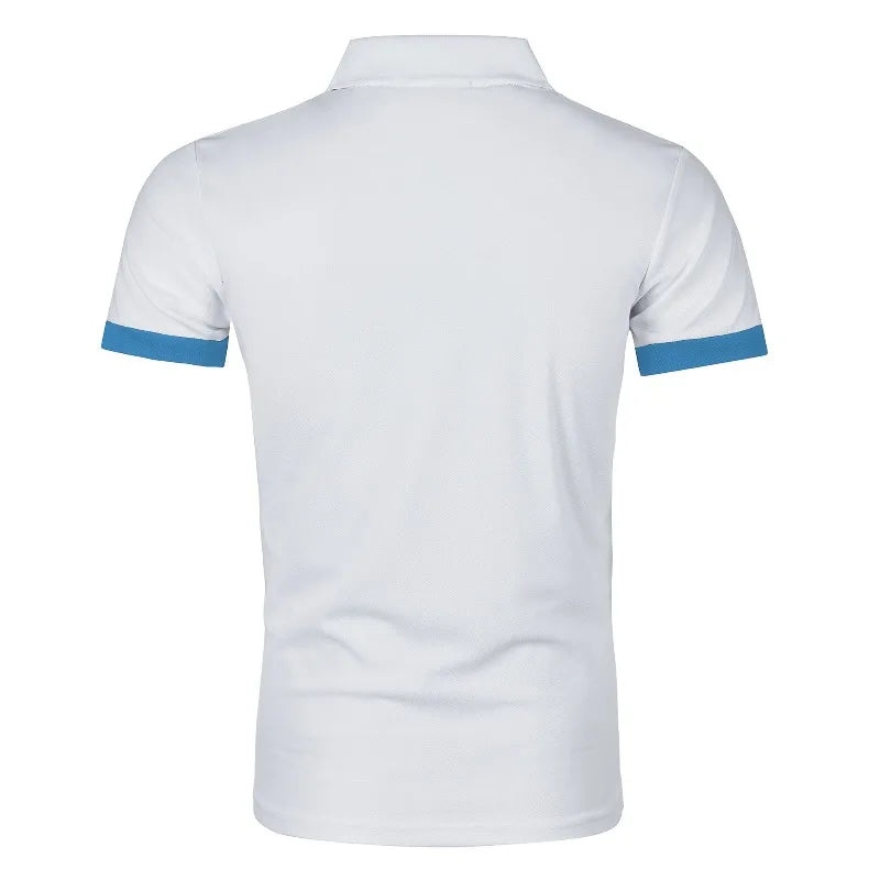 Summer Polo Tee Shirts Men's Short Sleeve Quick Dry T-shirt Breathable Work Shirt Fishing Hiking Golf Polos Top Man