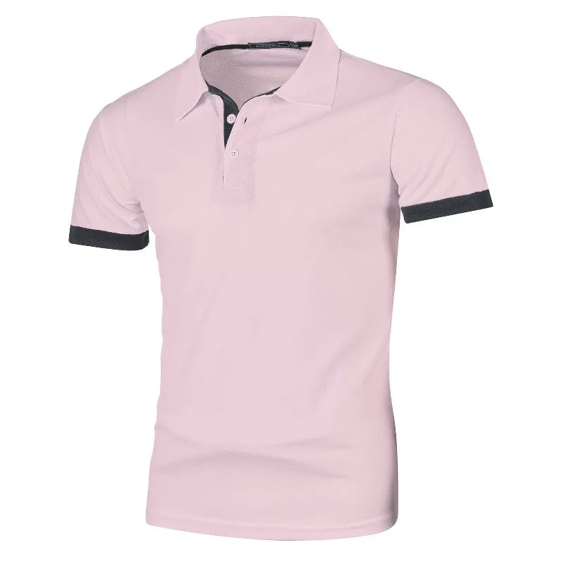 Summer Polo Tee Shirts Men's Short Sleeve Quick Dry T-shirt Breathable Work Shirt Fishing Hiking Golf Polos Top Man