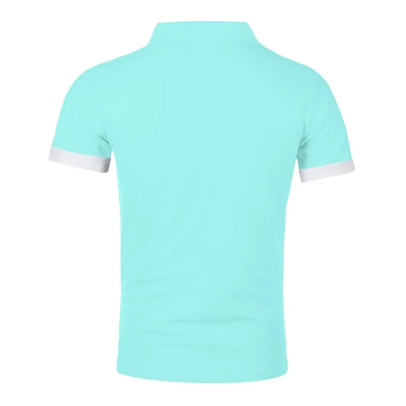 Summer Polo Tee Shirts Men's Short Sleeve Quick Dry T-shirt Breathable Work Shirt Fishing Hiking Golf Polos Top Man