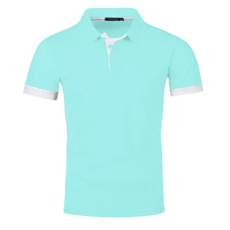 Summer Polo Tee Shirts Men's Short Sleeve Quick Dry T-shirt Breathable Work Shirt Fishing Hiking Golf Polos Top Man