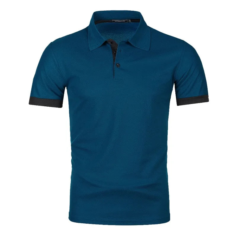 Summer Polo Tee Shirts Men's Short Sleeve Quick Dry T-shirt Breathable Work Shirt Fishing Hiking Golf Polos Top Man