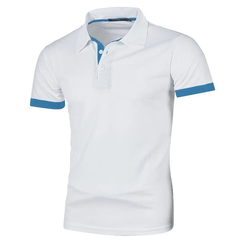 Summer Polo Tee Shirts Men's Short Sleeve Quick Dry T-shirt Breathable Work Shirt Fishing Hiking Golf Polos Top Man