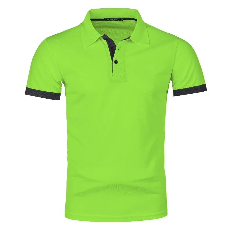 Summer Polo Tee Shirts Men's Short Sleeve Quick Dry T-shirt Breathable Work Shirt Fishing Hiking Golf Polos Top Man