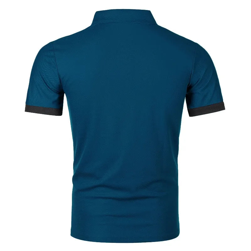 Summer Polo Tee Shirts Men's Short Sleeve Quick Dry T-shirt Breathable Work Shirt Fishing Hiking Golf Polos Top Man