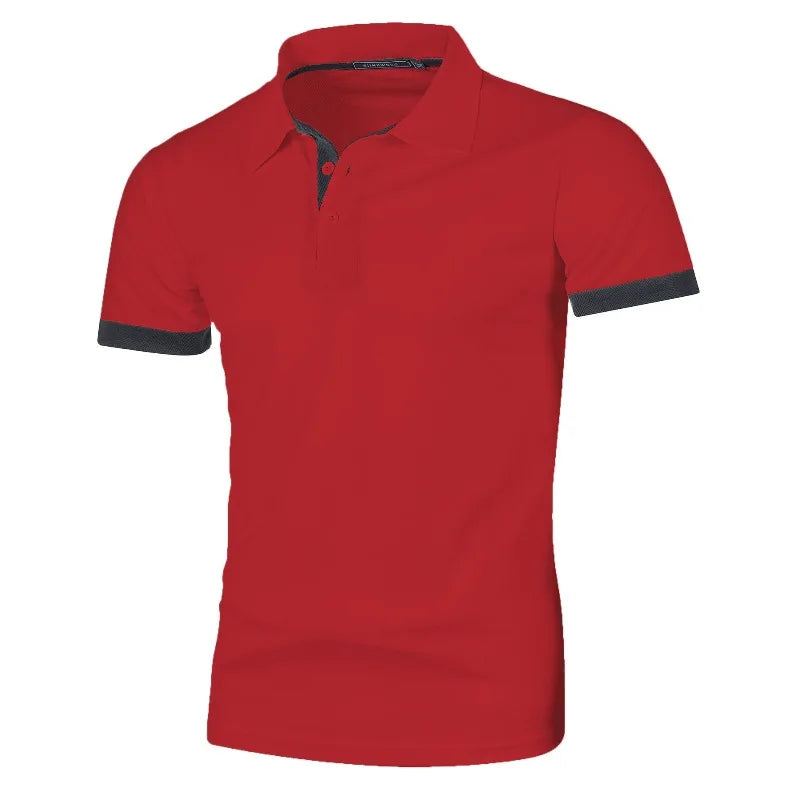 Summer Polo Tee Shirts Men's Short Sleeve Quick Dry T-shirt Breathable Work Shirt Fishing Hiking Golf Polos Top Man