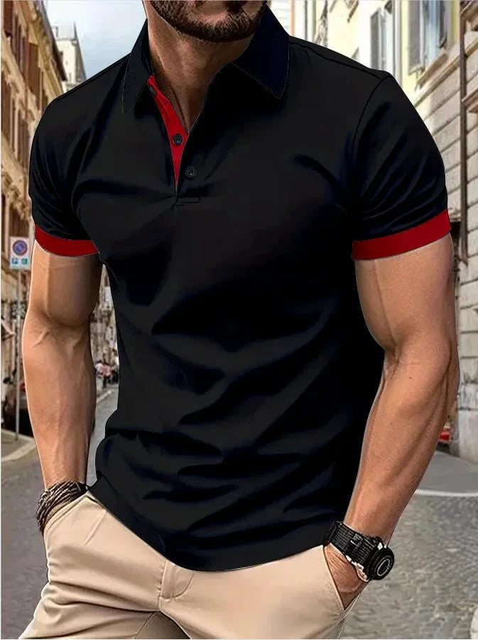 Summer Polo Tee Shirts Men's Short Sleeve Quick Dry T-shirt Breathable Work Shirt Fishing Hiking Golf Polos Top Man