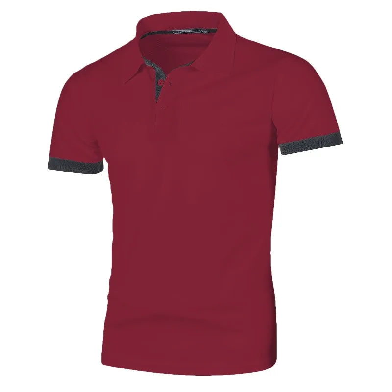 Summer Polo Tee Shirts Men's Short Sleeve Quick Dry T-shirt Breathable Work Shirt Fishing Hiking Golf Polos Top Man