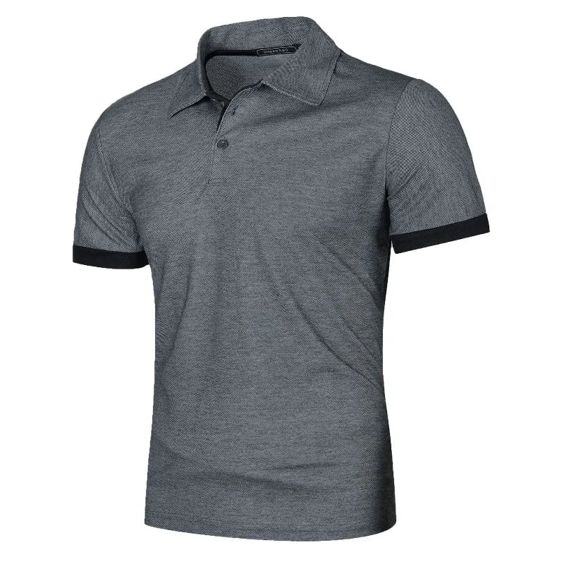 Summer Polo Tee Shirts Men's Short Sleeve Quick Dry T-shirt Breathable Work Shirt Fishing Hiking Golf Polos Top Man