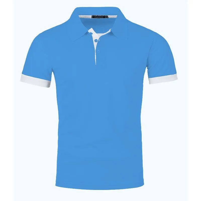 Summer Polo Tee Shirts Men's Short Sleeve Quick Dry T-shirt Breathable Work Shirt Fishing Hiking Golf Polos Top Man