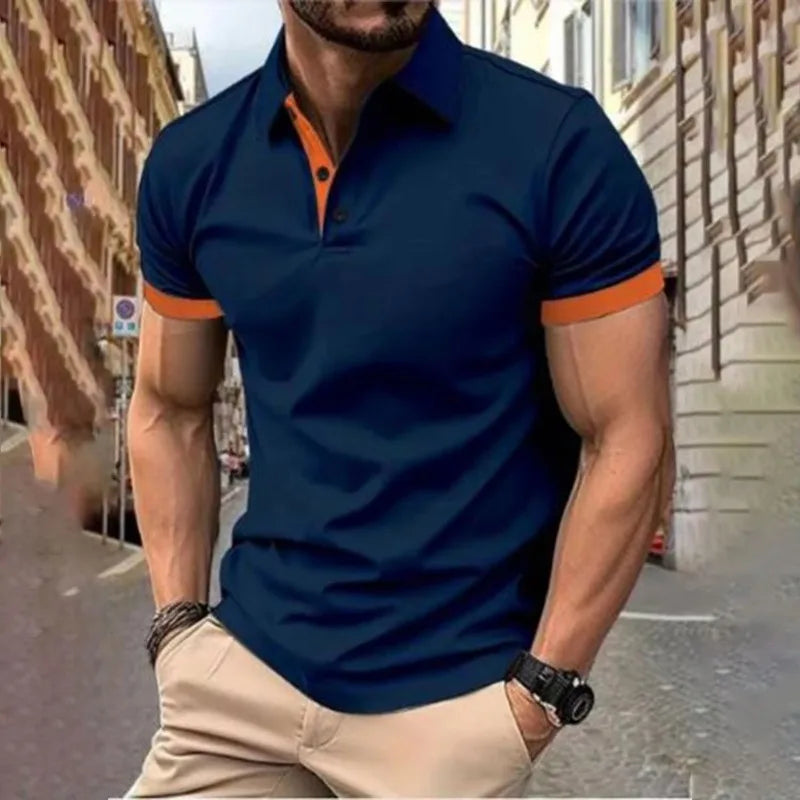 Summer Polo Tee Shirts Men's Short Sleeve Quick Dry T-shirt Breathable Work Shirt Fishing Hiking Golf Polos Top Man