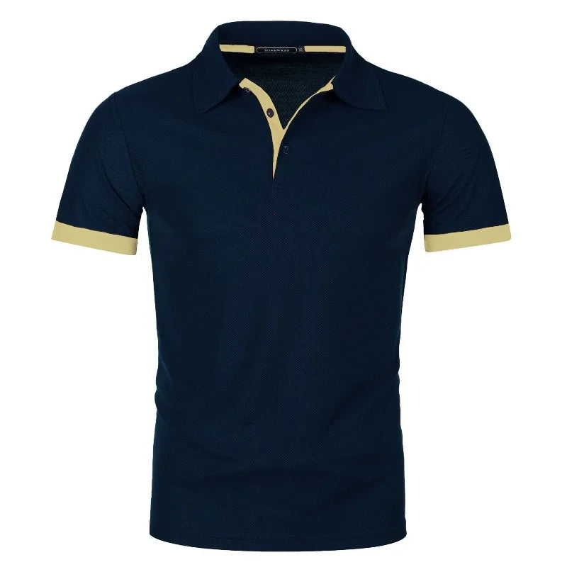 Summer Polo Tee Shirts Men's Short Sleeve Quick Dry T-shirt Breathable Work Shirt Fishing Hiking Golf Polos Top Man