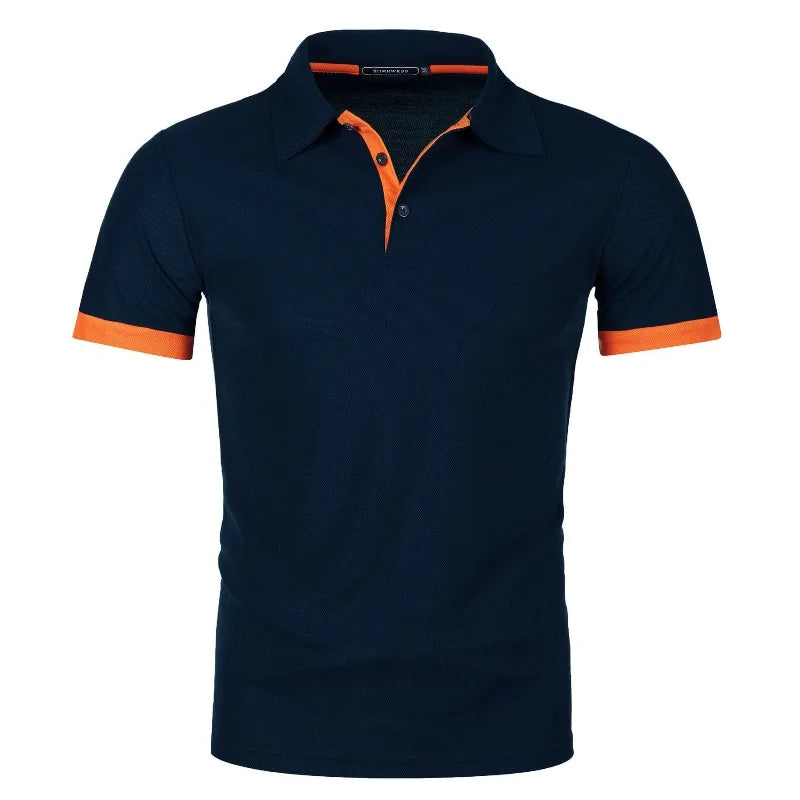 Summer Polo Tee Shirts Men's Short Sleeve Quick Dry T-shirt Breathable Work Shirt Fishing Hiking Golf Polos Top Man