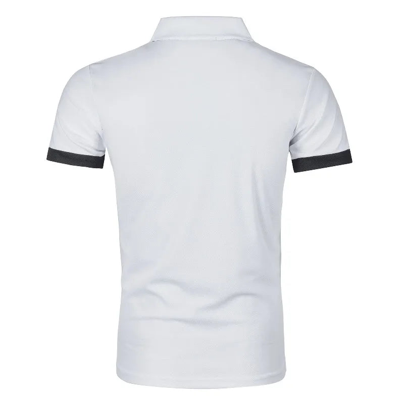 Summer Polo Tee Shirts Men's Short Sleeve Quick Dry T-shirt Breathable Work Shirt Fishing Hiking Golf Polos Top Man