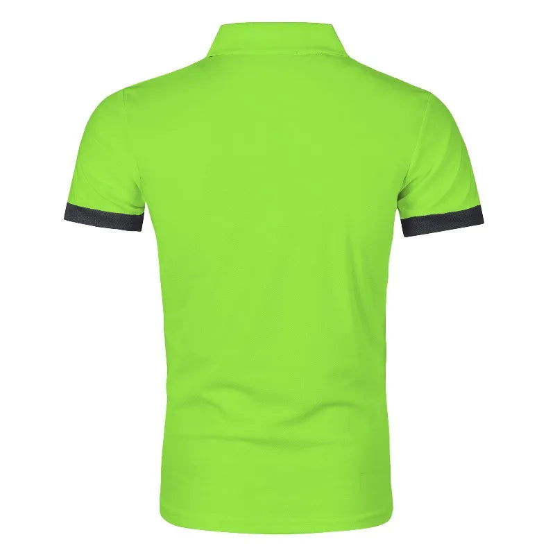 Summer Polo Tee Shirts Men's Short Sleeve Quick Dry T-shirt Breathable Work Shirt Fishing Hiking Golf Polos Top Man