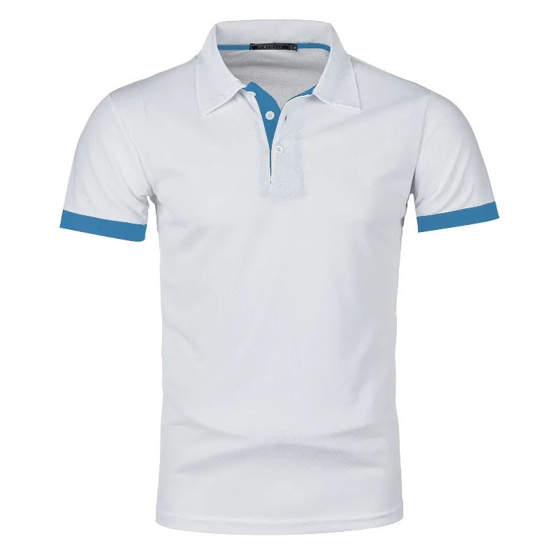 Summer Polo Tee Shirts Men's Short Sleeve Quick Dry T-shirt Breathable Work Shirt Fishing Hiking Golf Polos Top Man