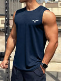 New Men's Outdoor Casual T-Shirt Gym Exercise Sleeveless Shirt Mens Summer Loose Undershirt Running Vest Fashion Casual Clothing