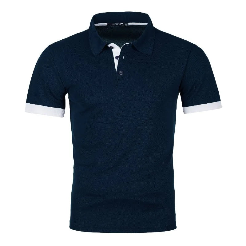 Summer Polo Tee Shirts Men's Short Sleeve Quick Dry T-shirt Breathable Work Shirt Fishing Hiking Golf Polos Top Man
