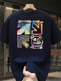 Mens 100% Cotton Suitable for Summer Fashion Brand Printed Short-sleeved Casual Outdoor Multi-functional Breathable Shirt Trendy